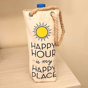 Wine bottle canvas carrier